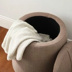 Linon Patrick Storage Ottoman Gray Brown -Linon Sales Store unnamed file 1674