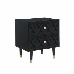 Linon Geometric Texture Nightstand End Table Gray 19 Linon Geometric Texture Nightstand End Table Gray -Linon Sales Store unnamed file 1688