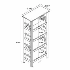 Linon Titian Bookshelf Rustic Gray 7 Linon Titian Bookshelf Rustic Gray -Linon Sales Store unnamed file 1691