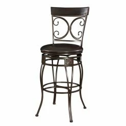 Linon Big And Tall Back Scroll Barstool