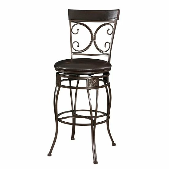Linon Big And Tall Back Scroll Barstool 1 Linon Big And Tall Back Scroll Barstool