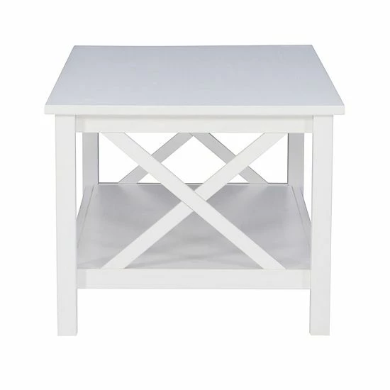 Linon Davis Coffee Table Antique White 4 Linon Davis Coffee Table Antique White - Image 4