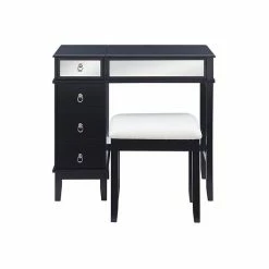 Linon Eva Vanity Table & Stool 2-piece Set Silver -Linon Sales Store unnamed file 1779