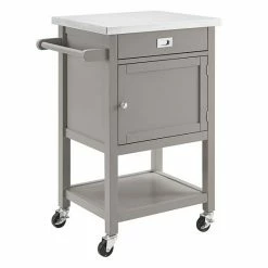 Linon Sydney Rolling Kitchen Cart Gray -Linon Sales Store unnamed file 1805