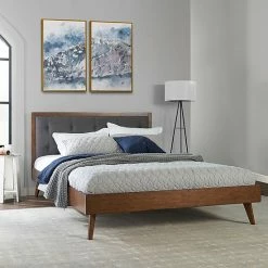 Linon Mid-Century Modern Upholstered Platform Queen Bed 9 Linon Mid-Century Modern Upholstered Platform Queen Bed -Linon Sales Store unnamed file 181