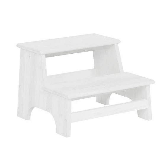 Linon Tyler Bed Step Stool Brown 1 Linon Tyler Bed Step Stool Brown