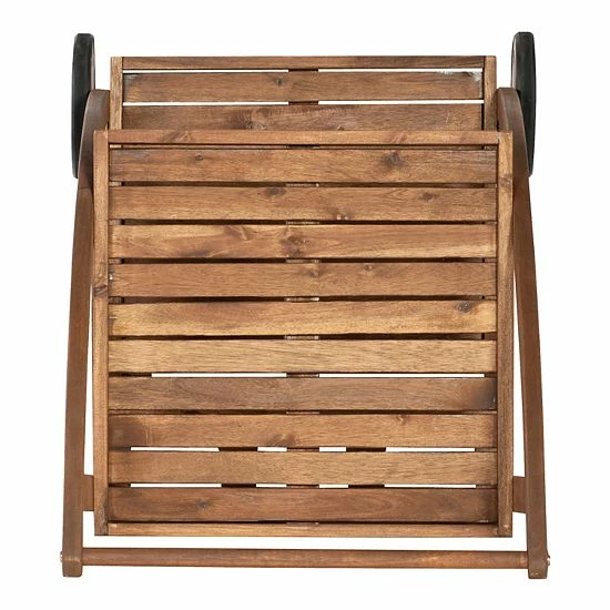Linon Catalan Indoor / Outdoor Trolley Patio Drink Cart 4 Linon Catalan Indoor / Outdoor Trolley Patio Drink Cart - Image 4