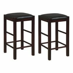 Linon Lancer Counter Stool 2-piece Set Espresso