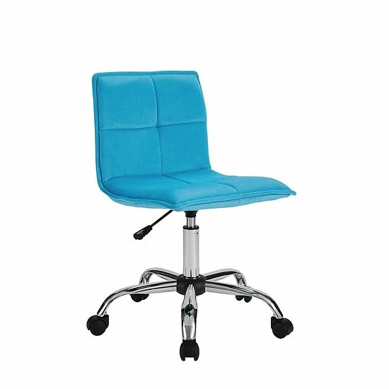 Linon Bristol Quilted Office Chair Gray 6 Linon Bristol Quilted Office Chair Gray - Image 6