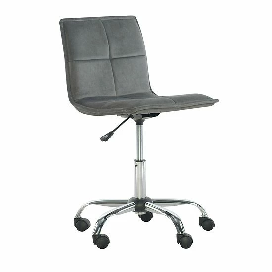 Linon Bristol Quilted Office Chair Gray 7 Linon Bristol Quilted Office Chair Gray - Image 7