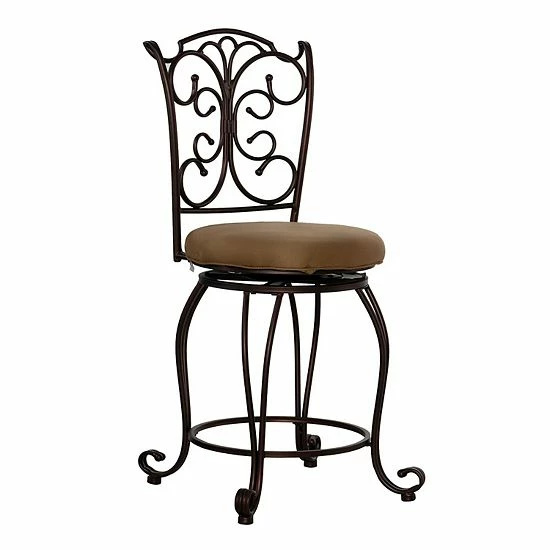 Linon Gathered-Back Counter Stool 1 Linon Gathered-Back Counter Stool