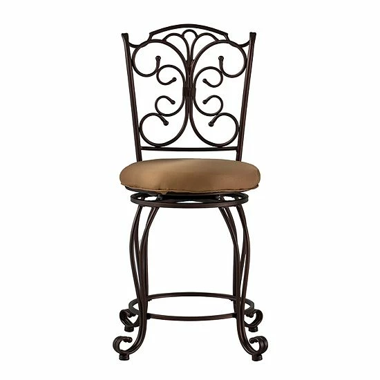 Linon Gathered-Back Counter Stool 2 Linon Gathered-Back Counter Stool - Image 2