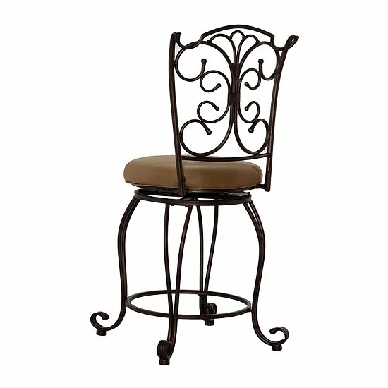 Linon Gathered-Back Counter Stool 5 Linon Gathered-Back Counter Stool - Image 5
