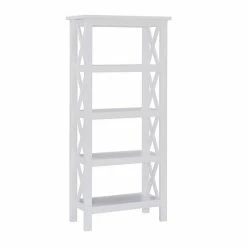 Linon Davis 5-Tier Bookcase Antique White 16 Linon Davis 5-Tier Bookcase Antique White -Linon Sales Store unnamed file 1961