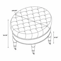 Linon Isabelle Round Tufted Ottoman Natural 11 Linon Isabelle Round Tufted Ottoman Natural -Linon Sales Store unnamed file 2025