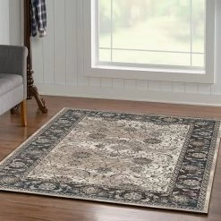 Alternative view of Linon Vintage Isfahan Rug Gray Blue
