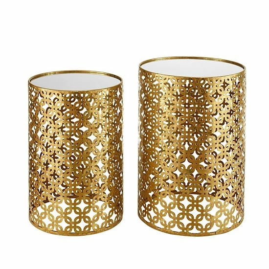 Linon Round Nested Tables 2-piece Set 1 Linon Round Nested Tables 2-piece Set