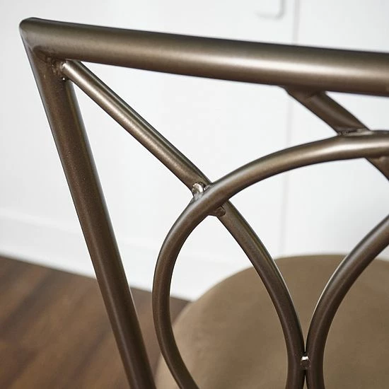 Linon Big And Tall Metal Crossed Legs Counter Stool 2 Linon Big And Tall Metal Crossed Legs Counter Stool - Image 2