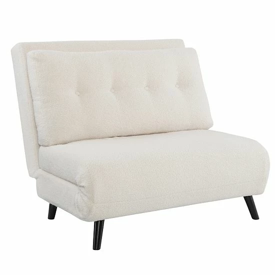 Linon Hilda Fold Out Chair Lounger Bed 1 Linon Hilda Fold Out Chair Lounger Bed