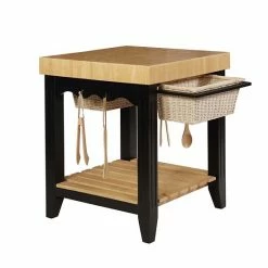 Linon Color Story Butcher Block Kitchen Island