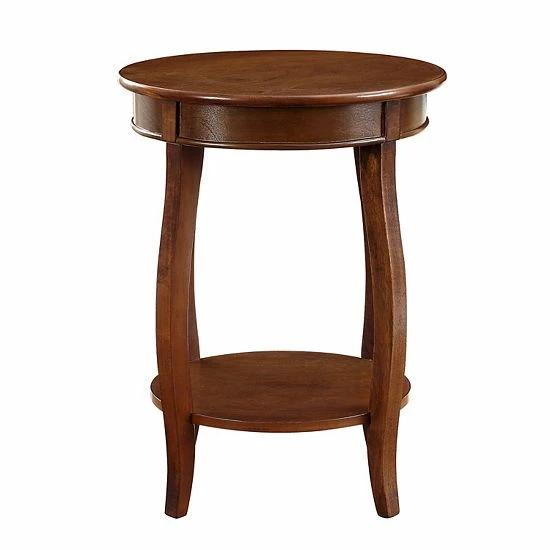 Linon Hazelnut Round End Table 6 Linon Hazelnut Round End Table - Image 6