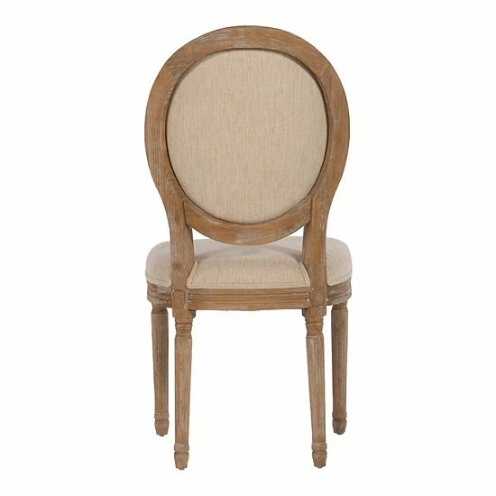 Linon Manchester Oval Back Accent Chair 2-piece Set Beige 3 Linon Manchester Oval Back Accent Chair 2-piece Set Beige - Image 3