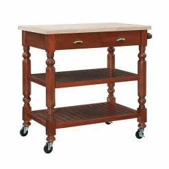 Linon Barker Kitchen Cart Dark Cherry 13 Linon Barker Kitchen Cart Dark Cherry -Linon Sales Store unnamed file 2222