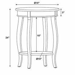 Linon Hazelnut Round End Table 15 Linon Hazelnut Round End Table -Linon Sales Store unnamed file 223