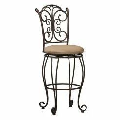 Linon Gathered-Back Bar Stool