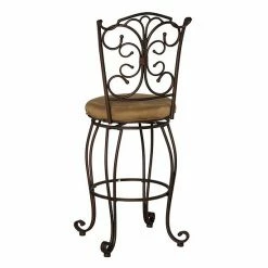 Alternative view of Linon Gathered-Back Bar Stool