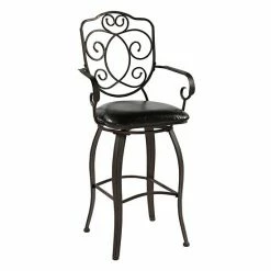 Linon Crested-Back Bar Stool