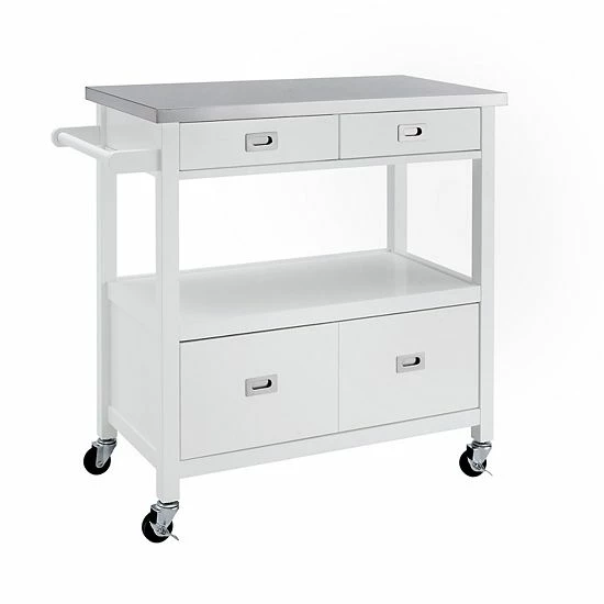 Linon Sydney Kitchen Cart Gray 8 Linon Sydney Kitchen Cart Gray - Image 8