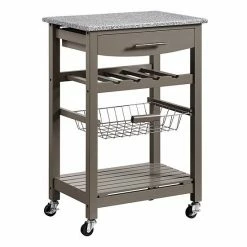 Linon Roger Granite Top Kitchen Cart Green -Linon Sales Store unnamed file 234