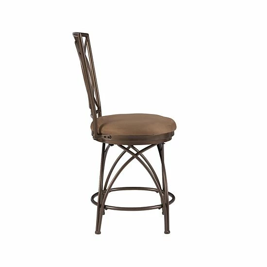 Linon Big And Tall Metal Crossed Legs Counter Stool 5 Linon Big And Tall Metal Crossed Legs Counter Stool - Image 5