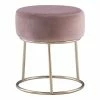 Linon Bandi Accent Vanity Stool Pink