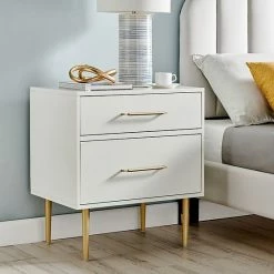 Alternative view of Linon Gloria Two Drawer Nightstand