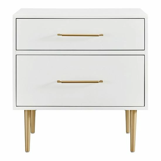 Linon Gloria Two Drawer Nightstand 3 Linon Gloria Two Drawer Nightstand - Image 3