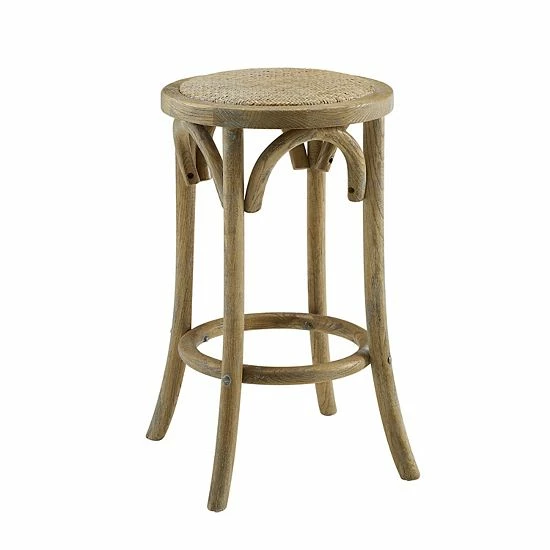 Linon Rae Backless Wood Counter Stool 1 Linon Rae Backless Wood Counter Stool