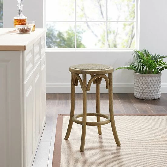 Linon Rae Backless Wood Counter Stool 2 Linon Rae Backless Wood Counter Stool - Image 2