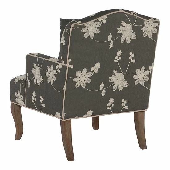 Linon Floral Arm Chair 3 Linon Floral Arm Chair - Image 3