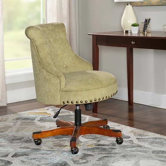 Linon Sinclair Contemporary Nailhead Desk Chair 2 Linon Sinclair Contemporary Nailhead Desk Chair - Image 2