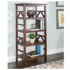Alternative view of Linon Titian Tower 4-Shelf Bookcase