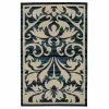 Linon Capri Damask Rug Blue Bone