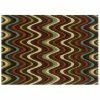 Linon Trio Wave Rug Brown