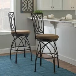 Alternative view of Linon Big & Tall Crossed Legs Bar Stool