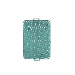 Linon Floral Metal Mobile Cart Turquoise -Linon Sales Store unnamed file 2789