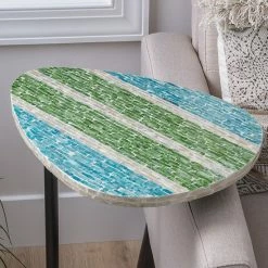 Linon Perth Capiz C Accent Table Green Fish 12 Linon Perth Capiz C Accent Table Green Fish -Linon Sales Store unnamed file 2807