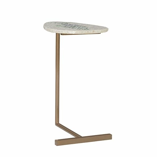 Linon Perth Capiz C Accent Table Green Fish 7 Linon Perth Capiz C Accent Table Green Fish - Image 7