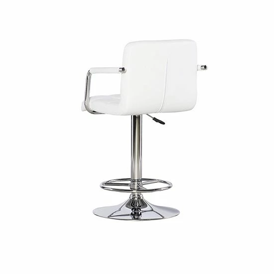 Linon Quilted Bar Stool Black 2 Linon Quilted Bar Stool Black - Image 2