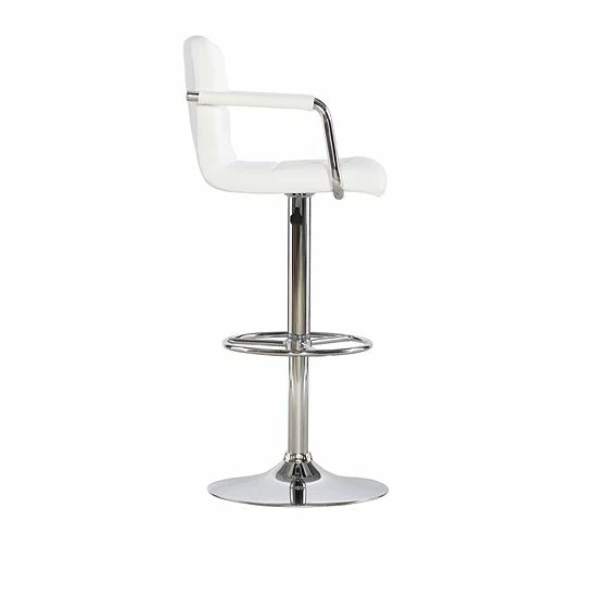 Linon Quilted Bar Stool Black 3 Linon Quilted Bar Stool Black - Image 3